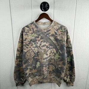 Vintage 90’s Jerzees Mossy Oak Faded Camo Crewneck (M)